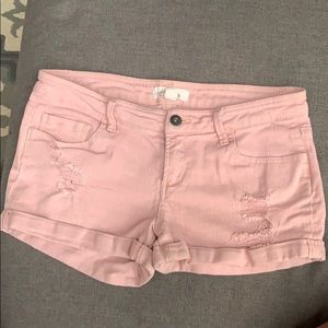 2.1 denim pink shorts